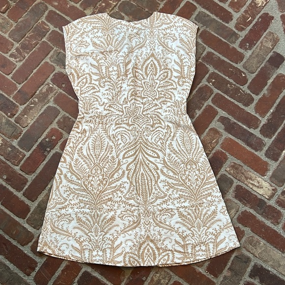LOFT Cream and Tan Mini Dress - Picture 6 of 6